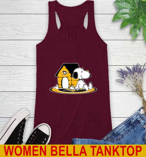 NHL Hockey Pittsburgh Penguins Snoopy The Peanuts Movie Shirt Racerback Tank 3