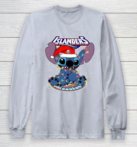 New York Islanders NHL Hockey noel stitch Christmas Long Sleeve T-Shirt 4