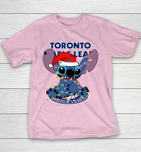 Toronto Maple Leafs NHL Hockey noel stitch Christmas Youth T-Shirt 5