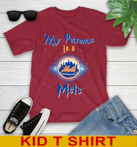 MLB Baseball Harry Potter My Patronus Is A New York Mets Youth T-Shirt 12