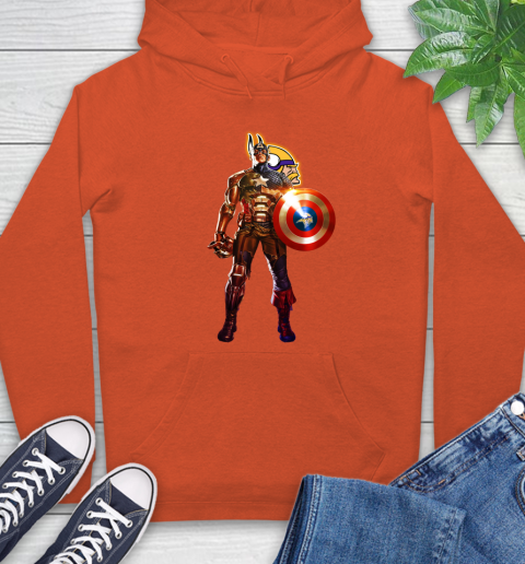 NFL Captain America Marvel Avengers Endgame Football Sports Minnesota Vikings Hoodie 5
