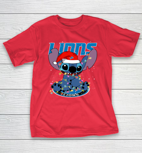 Detroit Lions NFL Football noel stitch Christmas T-Shirt 7