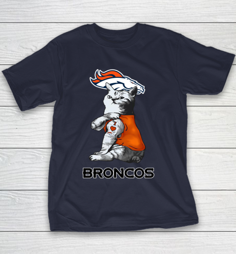 NFL Football My Cat Loves Denver Broncos Youth T-Shirt 2