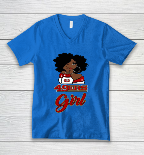 San Francisco 49ers Girl NFL V-Neck T-Shirt 6
