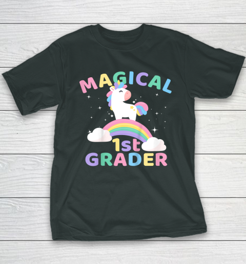 Back To School 1st First Grade Magical Unicorn Rainbow Youth T-Shirt 10