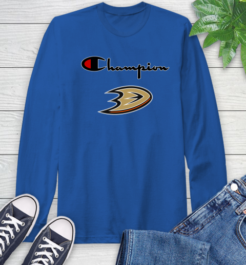 NHL Hockey Anaheim Ducks Champion Shirt Long Sleeve T-Shirt 7