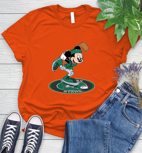 NHL Hockey Dallas Stars Cheerful Mickey Disney Shirt Women's T-Shirt 4