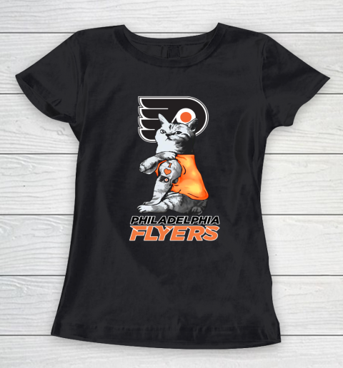 NHL My Cat Loves Philadelphia Flyers Hockey Women's T-Shirt