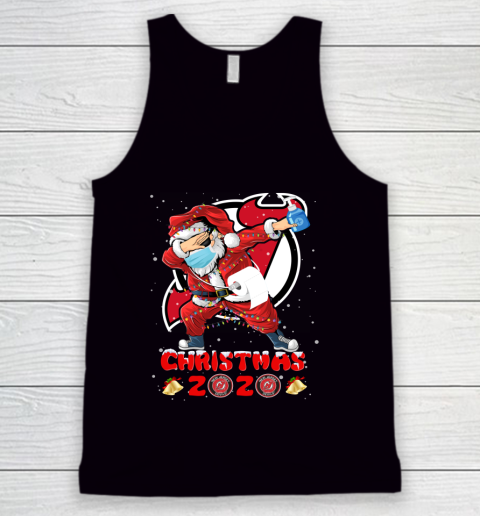 New Jersey Devils Funny Santa Claus Dabbing Christmas 2020 NHL Tank Top