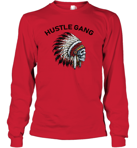 Hustle Gang jck5 hustle gang youth long sleeve 50 front red