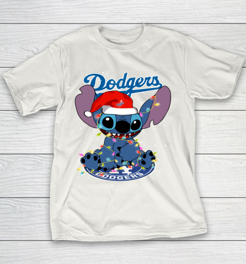 Los Angeles Dodgers MLB noel stitch Baseball Christmas Youth T-Shirt