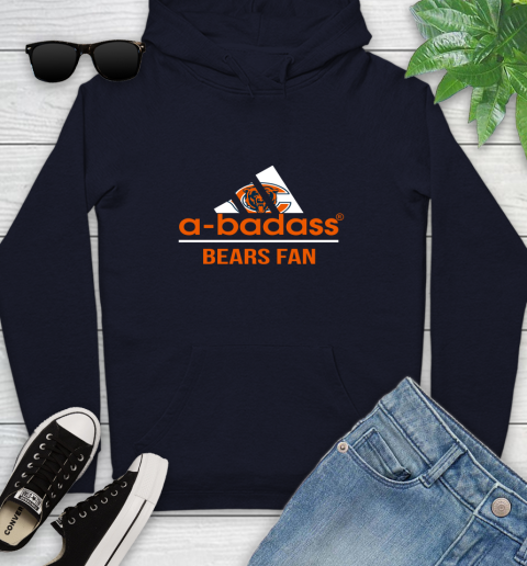 Chicago Bears NFL Football A Badass Adidas Adoring Fan Sports Youth Hoodie 3