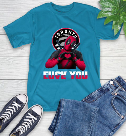 NBA Toronto Raptors Deadpool Love You Fuck You Basketball Sports T-Shirt 9