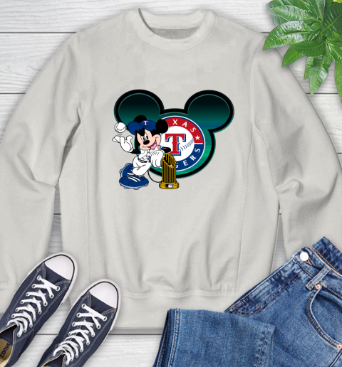 MLB Texas Rangers The Commissioner's Trophy Mickey Mouse Disney Sweatshirt 12