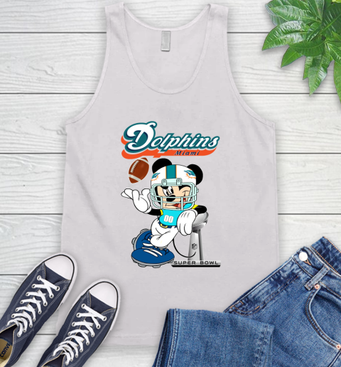 NFL Miami Dolphins Mickey Mouse Disney Super Bowl Football T Shirt Tank Top