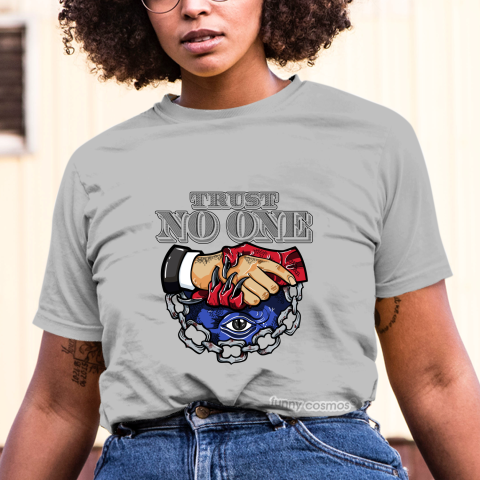 Air Jordan 1 Top 3 Jordan 1 Matching Sneaker Tshirt Trust No One Eye Red White Blue Jordan Tshirt