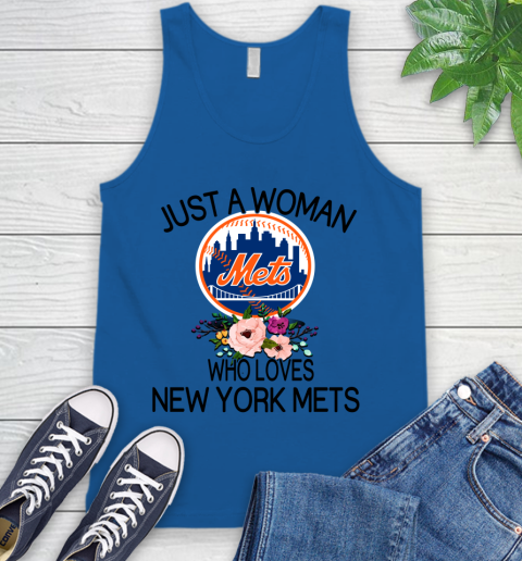 MLB Just A Woman Who Loves New York Mets Baseball Sports Tank Top 3