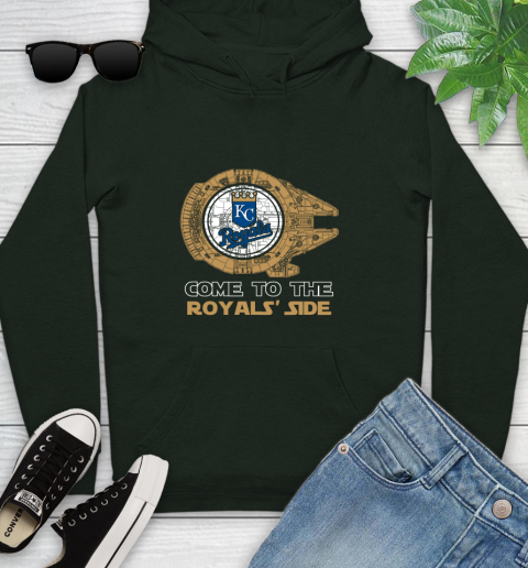 MLB Come To The Kansas City Royals Side Star Wars Baseball Sports Youth Hoodie 14