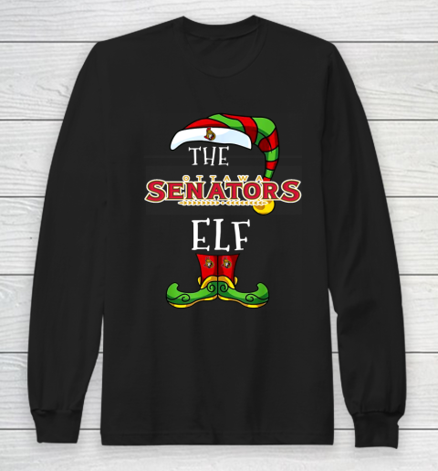Ottawa Senators Christmas ELF Funny NHL Long Sleeve T-Shirt