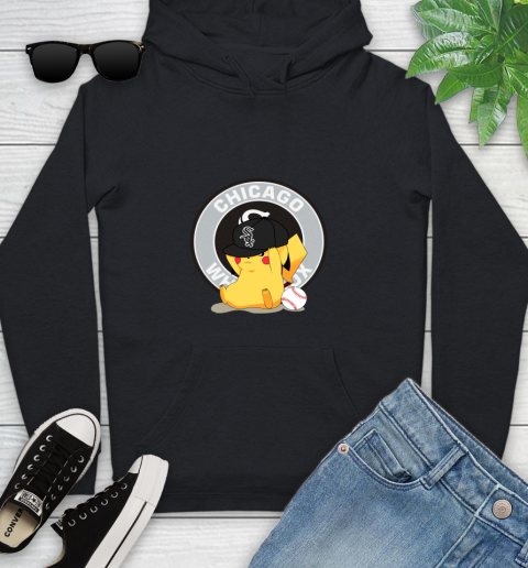 MLB Pikachu Baseball Sports Chicago White Sox Youth Hoodie 2