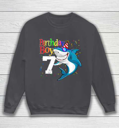 Kids 7th Birthday Boy Shark Shirts 7 Jaw Some Four Tees Boys 7 Years Old Sweatshirt 4