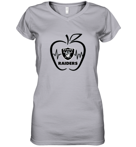 Apple Heartbeat Teacher Symbol Oakland Raiders - Rookbrand