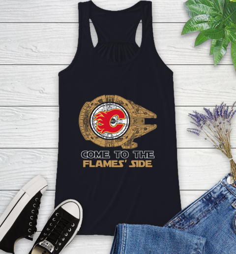 NHL Come To The Calgary Flames Wars Hockey Sports Racerback Tank 9