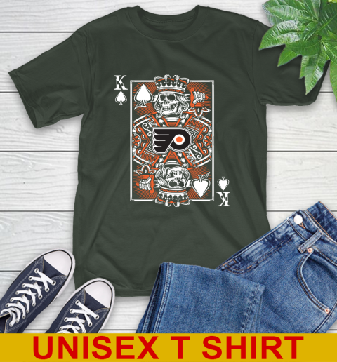 Philadelphia Flyers NHL Hockey The King Of Spades Death Cards Shirt T-Shirt 6