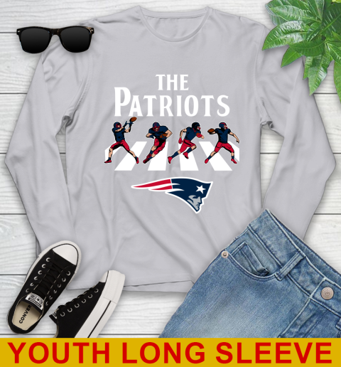 NFL Football New England Patriots The Beatles Rock Band Shirt Youth Long Sleeve 5