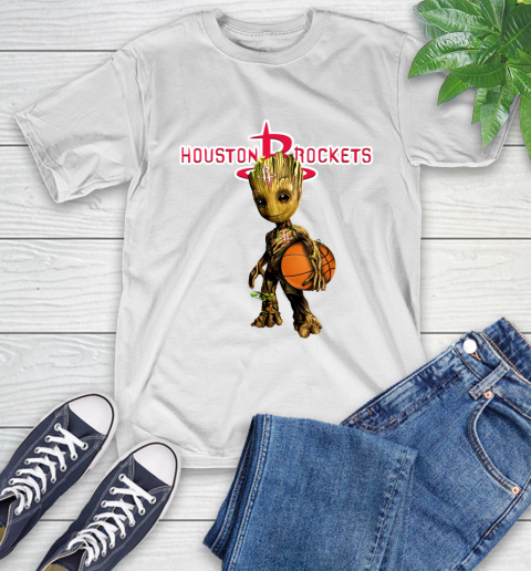 Houston Rockets NBA Basketball Groot Marvel Guardians Of The Galaxy T-Shirt