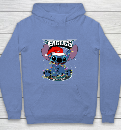 Philadelphia Eagles NFL Football noel stitch Christmas Youth Hoodie 7