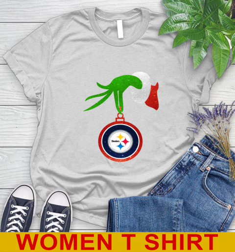 Pittsburgh Steelers Grinch Merry Christmas NFL Football Women's T-Shirt
