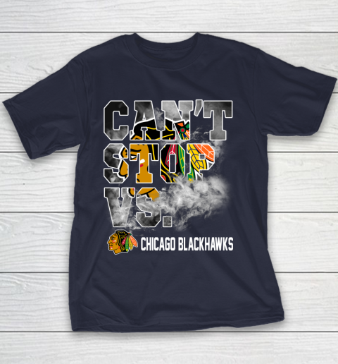NHL Chicago Blackhawks Hockey Can't Stop Vs Youth T-Shirt 2