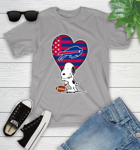 Buffalo Bills NFL Football The Peanuts Movie Adorable Snoopy Youth T-Shirt 4