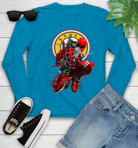 NBA Deadpool Marvel Comics Sports Basketball Indiana Pacers Youth Long Sleeve 7