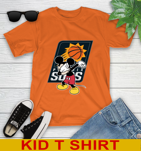 Phoenix Suns NBA Basketball Dabbing Mickey Disney Sports Youth T-Shirt 7