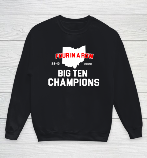 Big Ten Champions Four in a Row 2020 Youth Sweatshirt