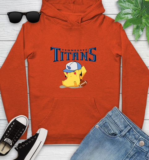 NFL Pikachu Football Tennessee Titans Youth Hoodie 5