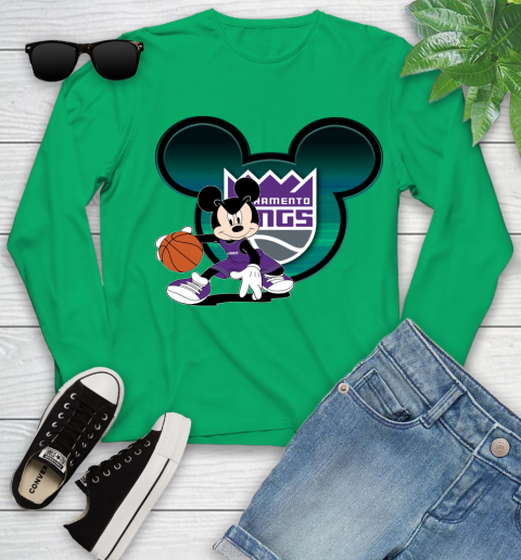 NBA Sacramento Kings Mickey Mouse Disney Basketball Youth Long Sleeve 6