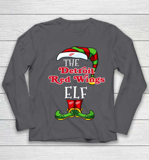 Detroit Red Wings Christmas ELF Funny NHL Youth Long Sleeve 6