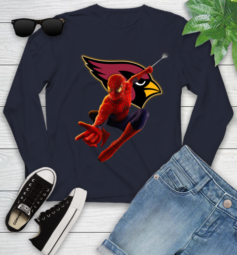 NFL Spider Man Avengers Endgame Football Arizona Cardinals Youth Long Sleeve 3