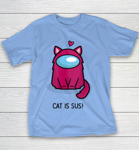 Among Us Game Shirt Cute Cat Astronaut Among me or us Nerdy Girl Gamer Youth T-Shirt 7
