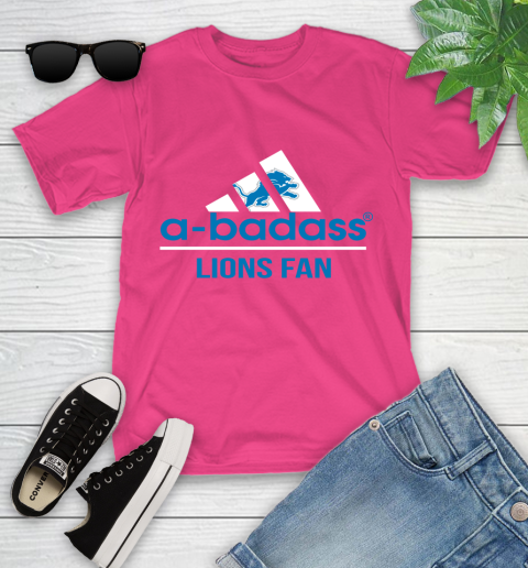 Detroit Lions NFL Football A Badass Adidas Adoring Fan Sports Youth T-Shirt 11