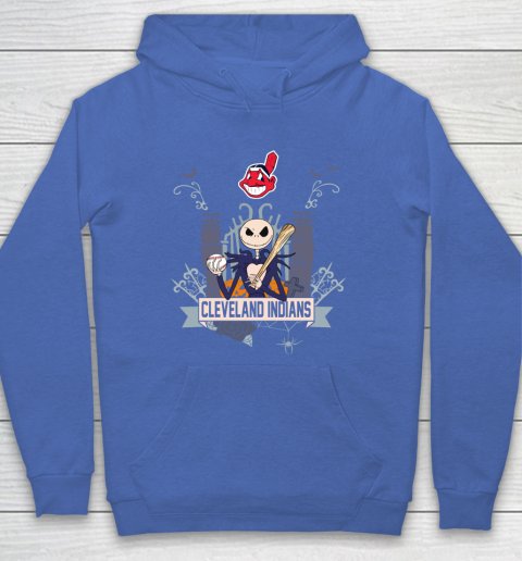 MLB Cleveland Indians Baseball Jack Skellington Halloween Hoodie 6