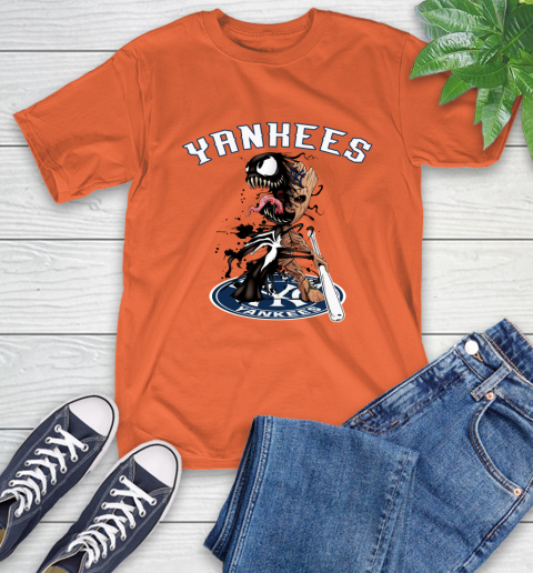 MLB New York Yankees Baseball Venom Groot Guardians Of The Galaxy T-Shirt 5