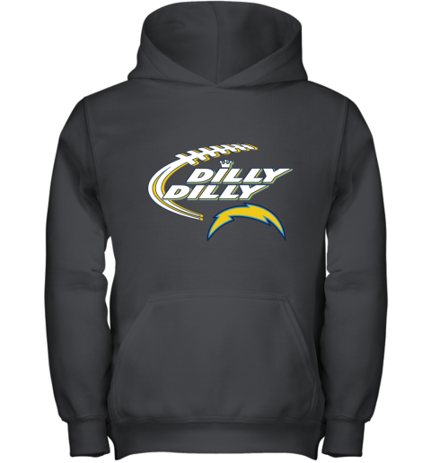 NFL Los Angeles Chargers Dilly Dilly Football Sports WPmVYPG3qZO youth hoodie 43 95 151514 front black