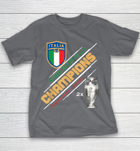 Italy Champions 2020 Euro Forza Azzurri Italia Football Youth T-Shirt 5