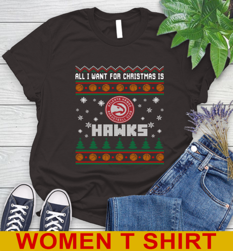 NBA All I Want For Christmas Is Atlanta Hawks Basketball Sports 93