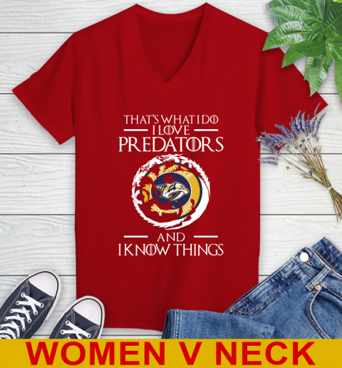 Nashville Predators NHL Hockey That's What I Do I Love My Team And I Know Things Game Of Thrones 82