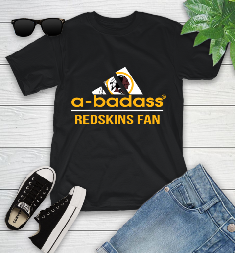 NFL A Badass Washington Redskins Fan Adidas Football Sports Youth T-Shirt